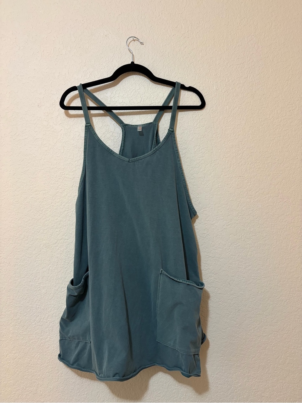 Free People Teal Pocket Racerback romper